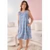 Woman Within Plus Size Crisscross Gown(Sky Blue Zebra)