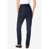 Woman Within Plus Size Flex Slim-Leg Pull-On Gap-Free Stretch-Denim Jeans(Black)