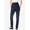 Woman Within Plus Size Flex Slim-Leg Pull-On Gap-Free Stretch-Denim Jeans(Stonewash Sanded)