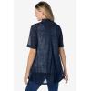 Woman Within Plus Size Lightweight Open Front Cardigan Sweater(Navy)