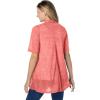 Woman Within Plus Size Lightweight Open Front Cardigan Sweater(Sweet Coral)