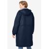 Woman Within Plus Size Mid-Length Microfiber Parka(Navy)