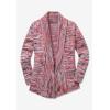 Woman Within Plus Size Multi Marled Cardigan Sweater(Blue Coast Space Dye)