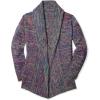 Woman Within Plus Size Multi Marled Cardigan Sweater(Ultra Blue Space Dye)
