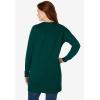 Woman Within Plus Size Perfect Longer-Length Cotton Cardigan Sweater(Emerald Green)