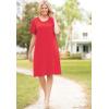 Woman Within Plus Size Perfect Short-Sleeve Crewneck Tee Dress(Stonewash)