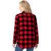 Woman Within Plus Size Petite Classic Flannel Shirt(Vivid Red Buffalo Plaid)