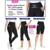 Woman Within Plus Size Petite Side Pocket Ankle-Length Pull-On Stretch Knit Cotton Spandex Leggings(Heather Navy)