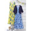 Woman Within Plus Size Pintucked Sleeveless Dress(Soft Iris Plumeria)