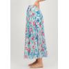 Woman Within Plus Size Pull-On Elastic Waist Crinkle Printed Skirt(White Multi Splash)