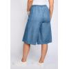 Woman Within Plus Size Relaxed Fit Coulotte(Light Stonewash)