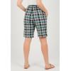 Woman Within Plus Size Seersucker Short(Black Raspberry Plaid)