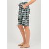 Woman Within Plus Size Seersucker Short(Black Raspberry Plaid)