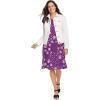 Woman Within Plus Size Short Crinkle Dress(Radiant Purple Floral)