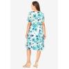 Woman Within Plus Size Short Crinkle Dress(White Blue Floral)