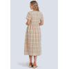 Woman Within Plus Size Short-Sleeve Seersucker Dress(New Khaki Plaid)
