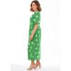 Woman Within Plus Size Stamped Empire Waist Dress(Grass Ocean Stamp)
