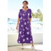 Woman Within Plus Size Stamped Empire Waist Dress(Raspberry Sorbet Starfish)