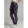 Woman Within Plus Size Stretch-Cotton Knit Pull-On Printed Leggings(Navy Poppy)
