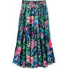 Woman Within Plus Size Wide Elastic Waist Skirt(Navy Hibiscus Floral)