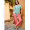 Woman Within Plus Size Wide-Leg Texture Knit Pant(Sweet Coral)