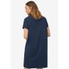 ellos Plus Size Cotton Spandex Vneck Short Sleeve Sleep Shirt(Navy Bed I Love You)
