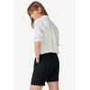 ellos Plus Size Stretch Chino Mid-Rise Bermuda Shorts(Black)