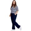 ellos Plus Size Stretch Chino Mid-Rise Classic Bootcut Pants(Stone)