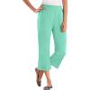 Woman Within Plus Size 7-Day Knit Capri(Pale Seafoam)