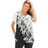 Black Diagonal Floral