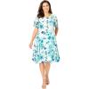 White Blue Floral