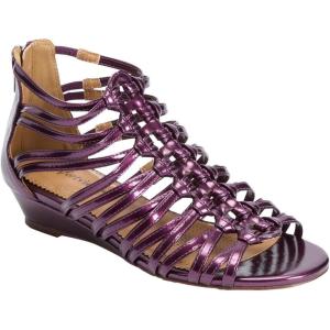 Comfortview Women’s Wide Width The Helen Sandal(Purple Metallic)