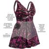 Swimsuits For All Swim 365 Women’s Plus Size Twist-Front V-Neck Tummy Control A-Line Swim Dress(Black White Leopard)