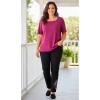Woman Within Plus Size Stretch Denim 5-Pocket Straight-Leg Jeans(Black Bloom Embroidery)
