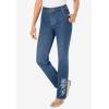 Woman Within Plus Size Stretch Denim 5-Pocket Straight-Leg Jeans(Stonewash Floral)