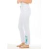 Woman Within Plus Size Stretch Denim 5-Pocket Straight-Leg Jeans(White Pastel Floral Embroidery)