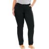 Woman Within Plus Size Stretch Denim 5-Pocket Straight-Leg Jeans(Black Denim)