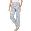 Woman Within Plus Size Stretch Denim 5-Pocket Straight-Leg Jeans(Pearl Grey Vine Bloom)