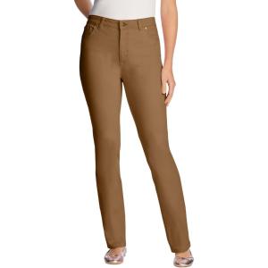 Woman Within Plus Size Stretch Denim 5-Pocket Straight-Leg Jeans(Toffee)