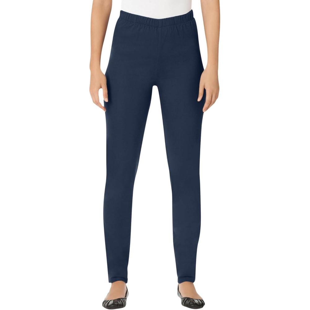 imageWoman Within Plus Size Fineline Stretch Denim Skinny PullOn JeansNavy