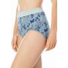 Comfort Choice Plus Size Full Coverage Stretch Cotton Color Block Brief 3-Pack(Ultra Blue Assorted)