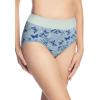 Comfort Choice Plus Size Full Coverage Stretch Cotton Color Block Brief 3-Pack(Ultra Blue Assorted)