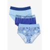 Comfort Choice Plus Size Full Coverage Stretch Cotton Color Block Brief 3-Pack(Ultra Blue Assorted)