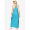 Dreams & Co. Plus Size Breezy Eyelet Knit Long Nightgown(Caribbean Blue)