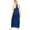 Dreams & Co. Plus Size Breezy Eyelet Knit Long Nightgown(Evening Blue)