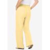 Woman Within Plus Size 7-Day Wide-Leg Elastic-Waist Stretchy Knit Pant(Banana)