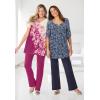 Woman Within Plus Size 7-Day Wide-Leg Elastic-Waist Stretchy Knit Pant(Deep Cobalt)