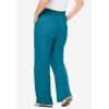 Woman Within Plus Size 7-Day Wide-Leg Elastic-Waist Stretchy Knit Pant(Deep Teal)