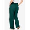Woman Within Plus Size 7-Day Wide-Leg Elastic-Waist Stretchy Knit Pant(Emerald Green)