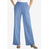 Woman Within Plus Size 7-Day Wide-Leg Elastic-Waist Stretchy Knit Pant(French Blue)